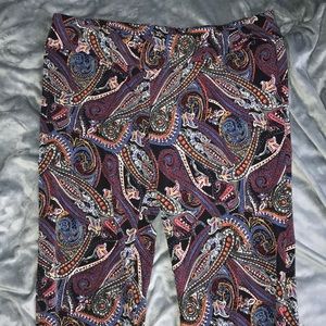 Fit-to-flare patterned pants